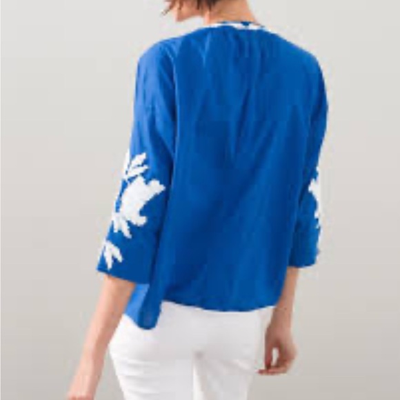 Chicos Embroidered Pheasant Blouse size 2 (12/14) - Picture 10 of 10